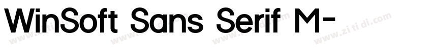 WinSoft Sans Serif M字体转换